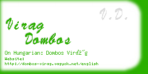 virag dombos business card